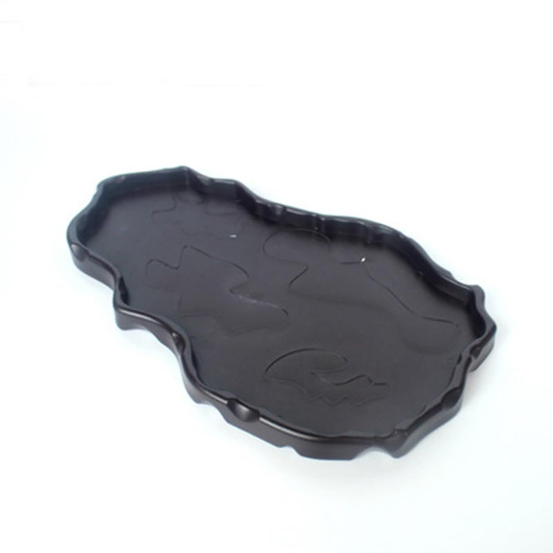 OMEM Luminous Reptile Food Bowl,Large Water Dish,Terrarium Bowls, Tortoise Bowl (Black) - Image 1